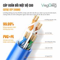 Thùng dây Mạng VegGieg UTP Cat6e 24awg